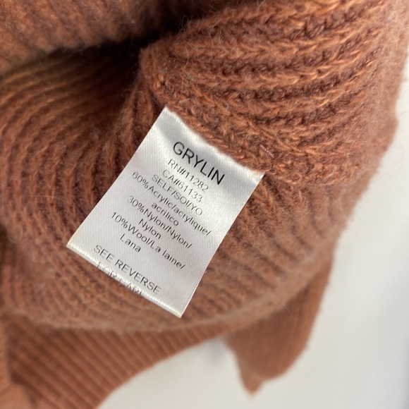 Greylin Medium Pink Mauve Rose Knit Pullover Wool Blend Sweater - Picture 7 of 9